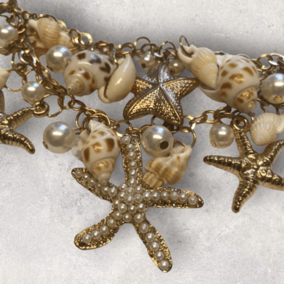 Statement Seashell Beach Style Bib Necklace - Picture 5 of 5